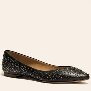 Studded Black Flats